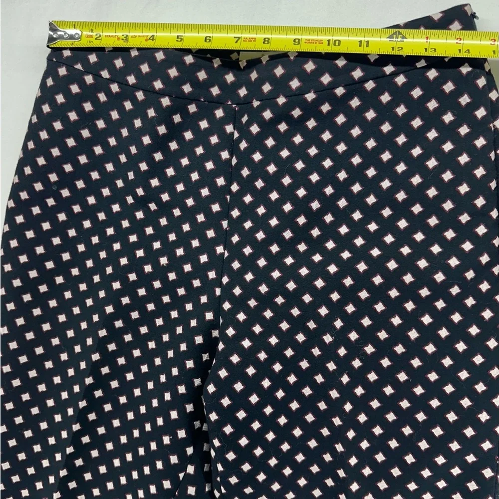 Kate Spade Diamond Cigarette Cropped Black Pants Women’s Size 6‎
